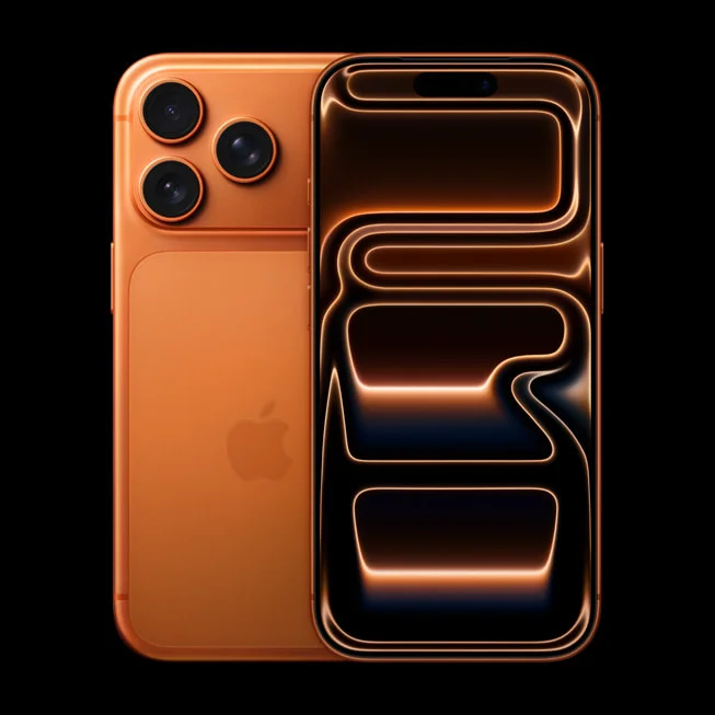 iPhone 17 Pro-Reihe in Cosmic Orange