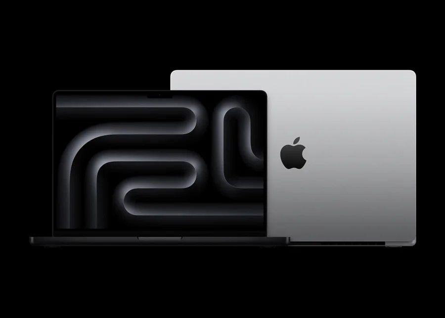 MacBook Pro M4-Familie in Space Schwarz und Silber